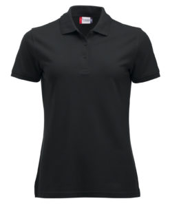 Polo femme Clique Manhattan 200 g/m² – Noir – vue de face