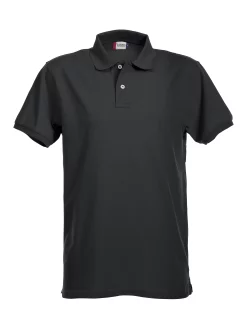 polo stretch homme Clique Noir — vue de face