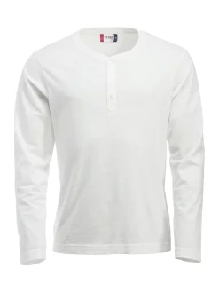 T-shirt manches longues homme Clique Orlando – stone white – vue de face