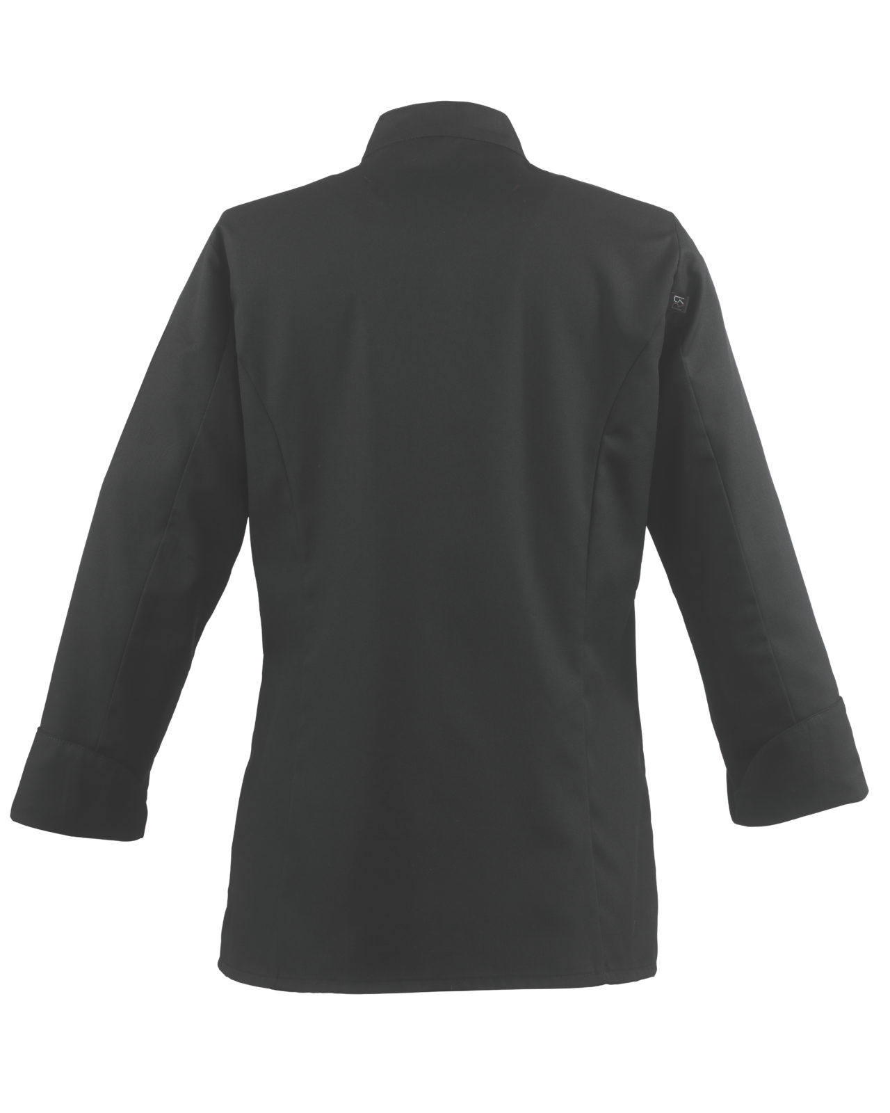 Veste de cuisine femme manches longues ROBUR Unera Noir vue de dos