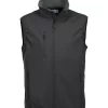 Gilet softshell homme Clique Basic Softshell Vest – black – vue de face