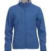 veste softshell femme Clique Basic Softshell Bleu Royal — vue de face