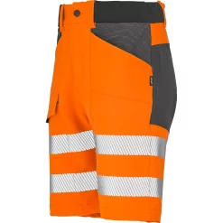 Bermuda haute visibilité LOOPING HV — LOOPING HV Lafont, orange fluo / gris charcoal, vue de face