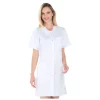 Blouse femme longue Chantal 6179 blanche à manches courtes