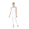 Blouse femme sans manches Clémentine blanche — Rémi Confection