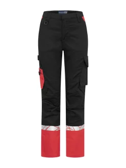 Pantalon de service femme ProJob 7511 Progression, noir/rouge, vue de face