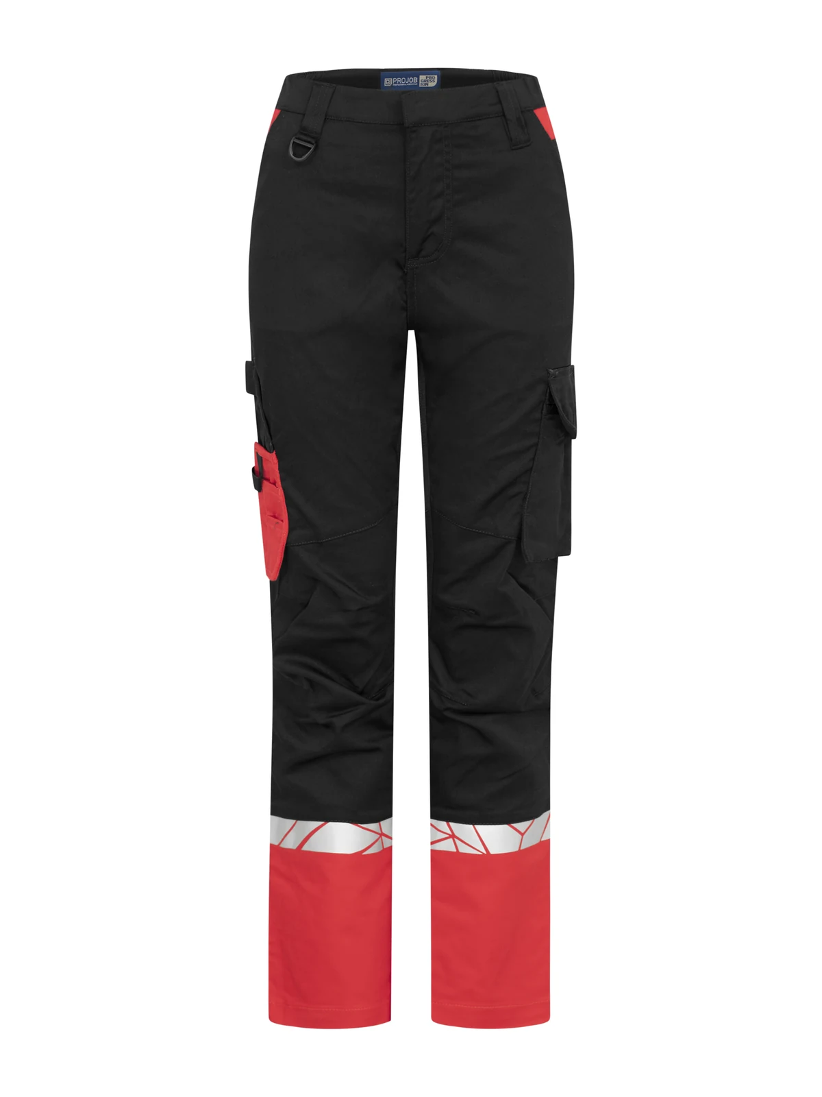 Pantalon de service femme ProJob 7511 Progression, noir/rouge, vue de face