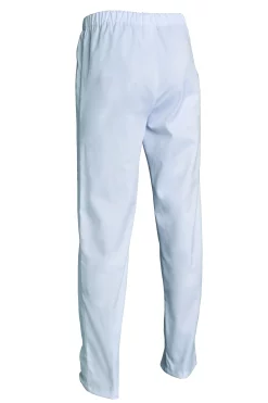 Pantalon professionnel mixte SNV André blanc, vue de dos