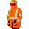 Parka matelassée haute visibilité ELEKTRA — ELEKTRA CEPOVETT, orange fluo / noir, vue de face