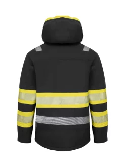 Parka haute visibilité ProJob 6446 Primaloft, jaune/noir, vue de dos