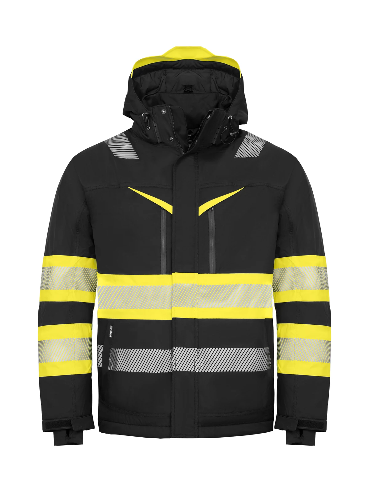 Parka haute visibilité ProJob 6446 Primaloft, jaune/noir, vue de face