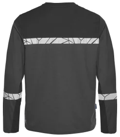 T-shirt visibilité améliorée ProJob 7002 Progression, manches courtes, gris/noir, vue de dos