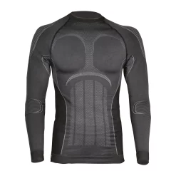 T-shirt thermique COFRA BRYNE à manches longues anthracite, vue de face