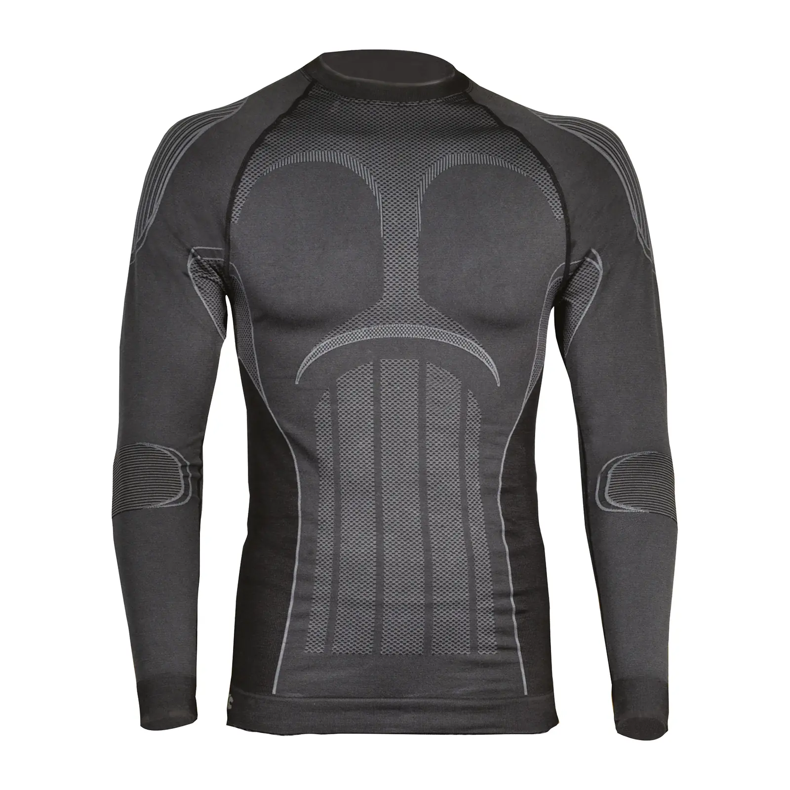 T-shirt thermique COFRA BRYNE à manches longues anthracite, vue de face