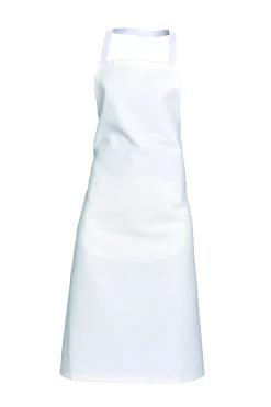 Tablier à bavette SNV Valet avec poche blanc, vue de face