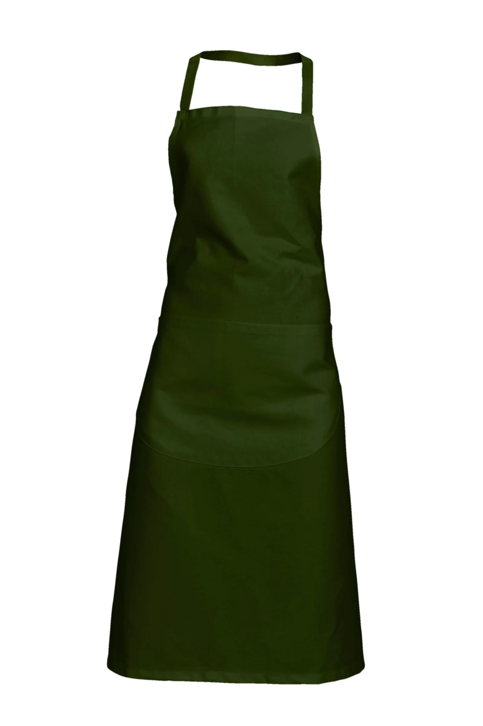 Tablier à bavette SNV Valet avec poche vert bouteille, vue de face