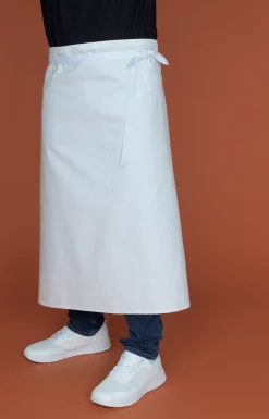 Détail de la ceinture du tablier de cuisine SNV Chef blanc