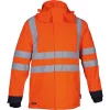 Veste imperméable matelassée haute visibilité COFRA GLITTER, orange/bleu marine, vue de face