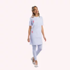 Blouse femme Sofia Rémi Confection, Blanc - Corail, vue face