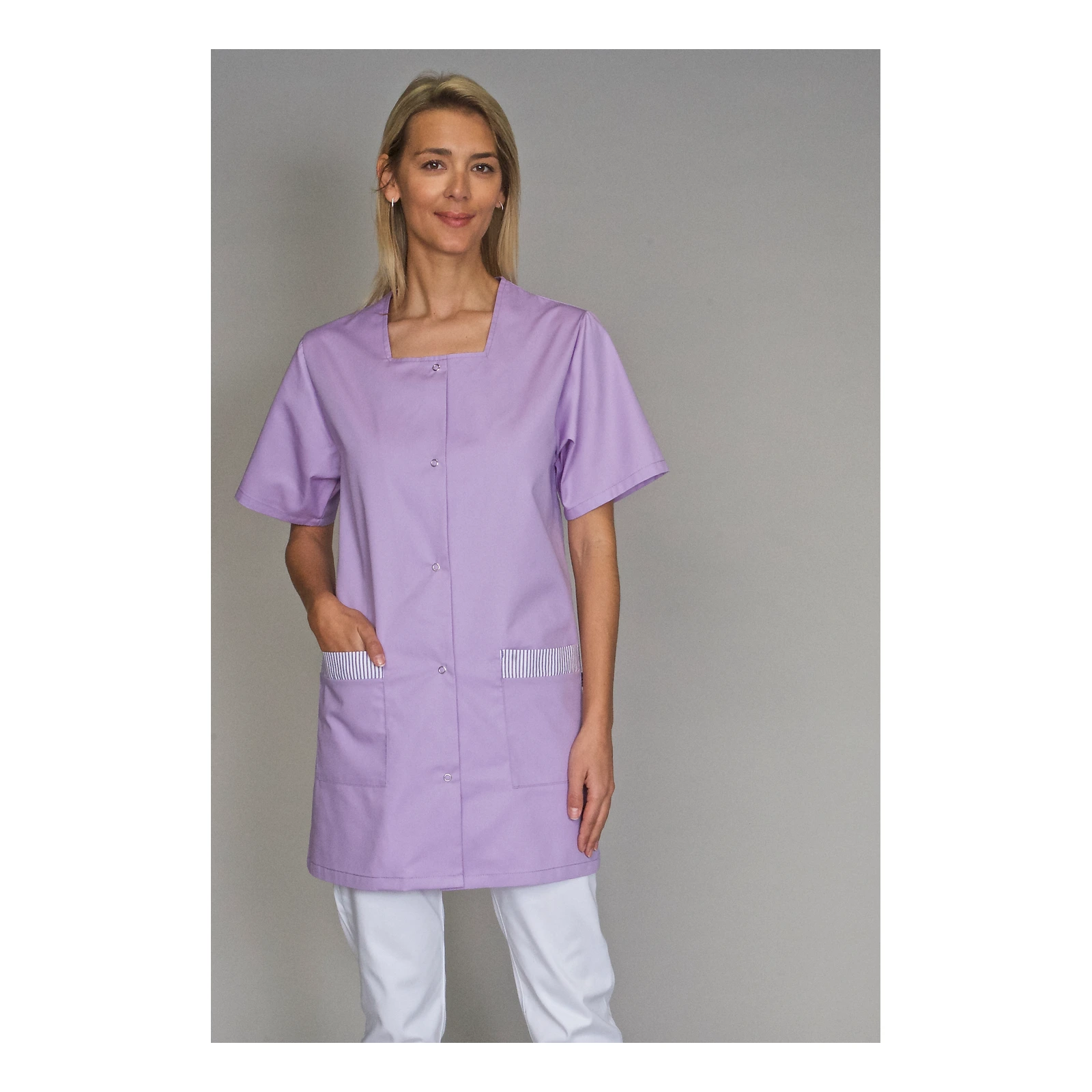 Blouse SNV DONNA — lilas, portée, vue de face