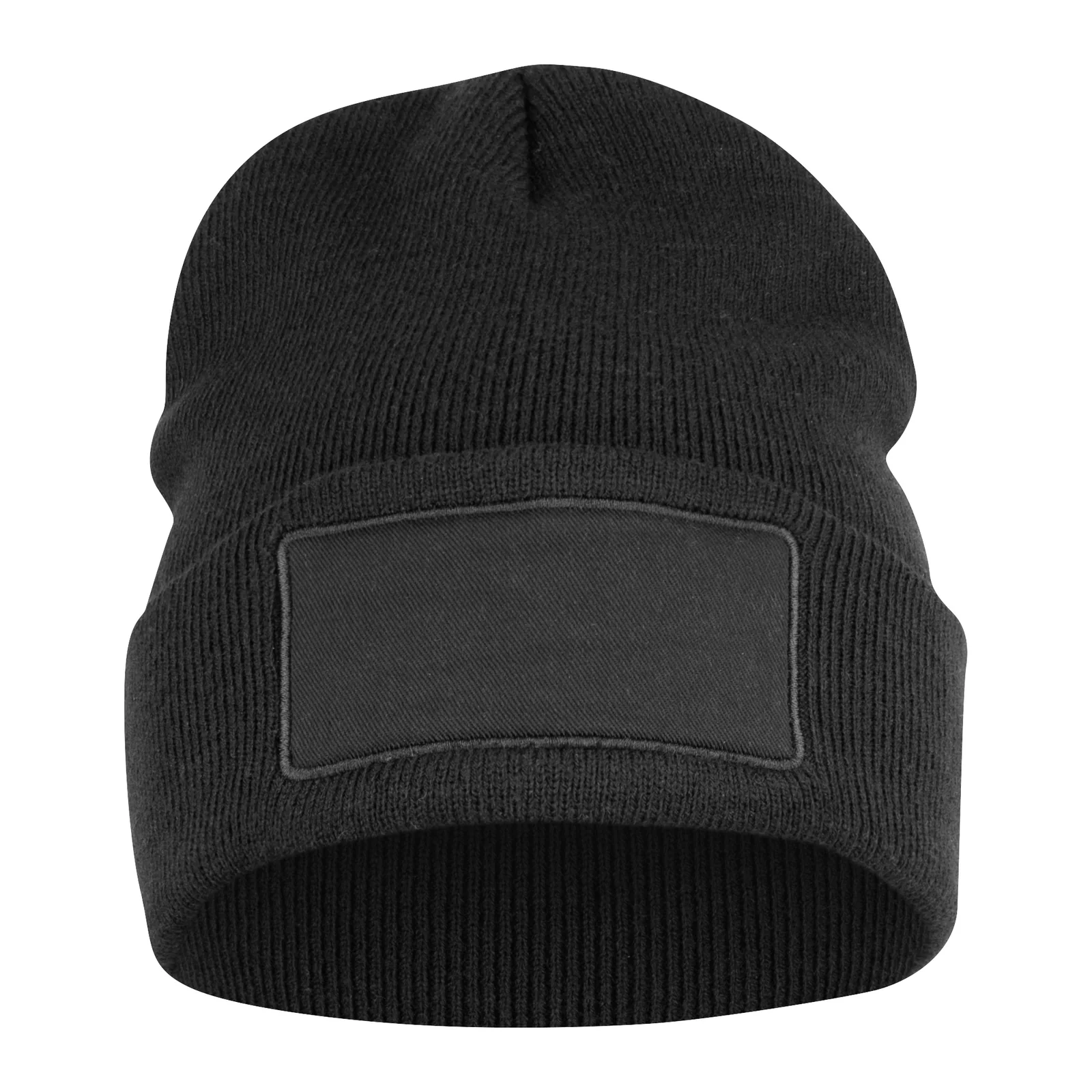Bonnet Clique Hubert Patch, coloris noir, vue de face