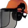 Kit casque FORESTIER 3 Delta Plus orange avec visière grillagée et coquilles antibruit