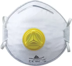 Masques antipoussières FFP2 M1200V Delta Plus : modèle blanc avec valve