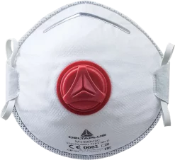 Masque Delta Plus M1300V2 FFP3 à valve, forme coque, blanc