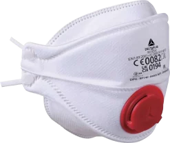 Masque Delta Plus M1305V FFP3 blanc à valve, quatre volets