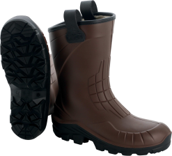 Bottes hiver AEROTECH S5 FE fourrées Delta Plus, demi-bottes marron, vue de profil